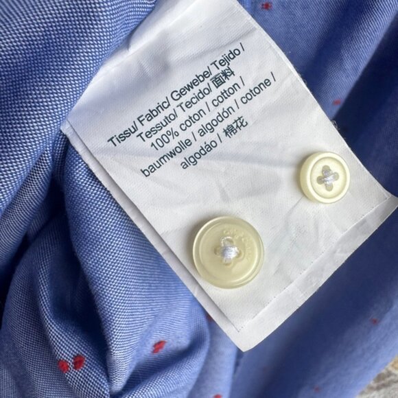 Serge Blanco Long Sleeve Button Up 100% Cotton Dress Shirt Men's Size 4XL - Picture 5 of 11